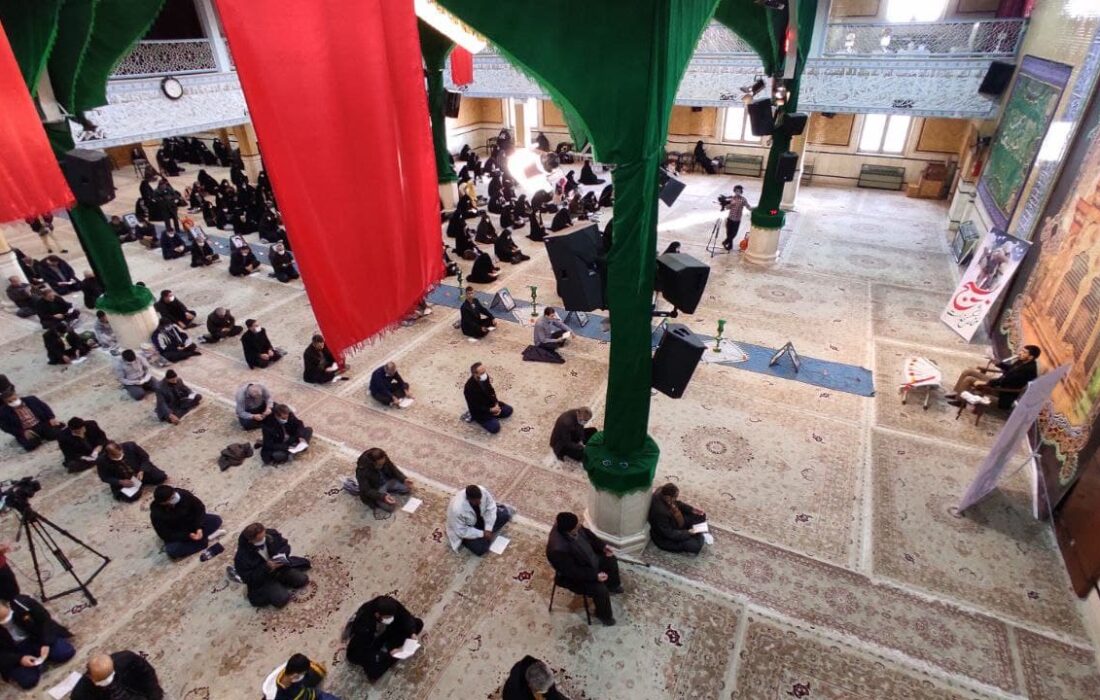 مراسم دعای ندبه حسینیه اعظم زنجان به مناسبت هفته بسیج