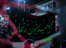دسته عزاداری مجمع حیدریون زنجان در محکومیت هتک حرمت به آستان مقدس حسینیه اعظم زنجان
