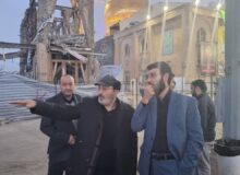 بازدید دکتر سنگسری نماینده وزیر تعاون کار و رفاه اجتماعی از محل جنایت آمریکایی صهیونیستی در حسینیه اعظم زنجان