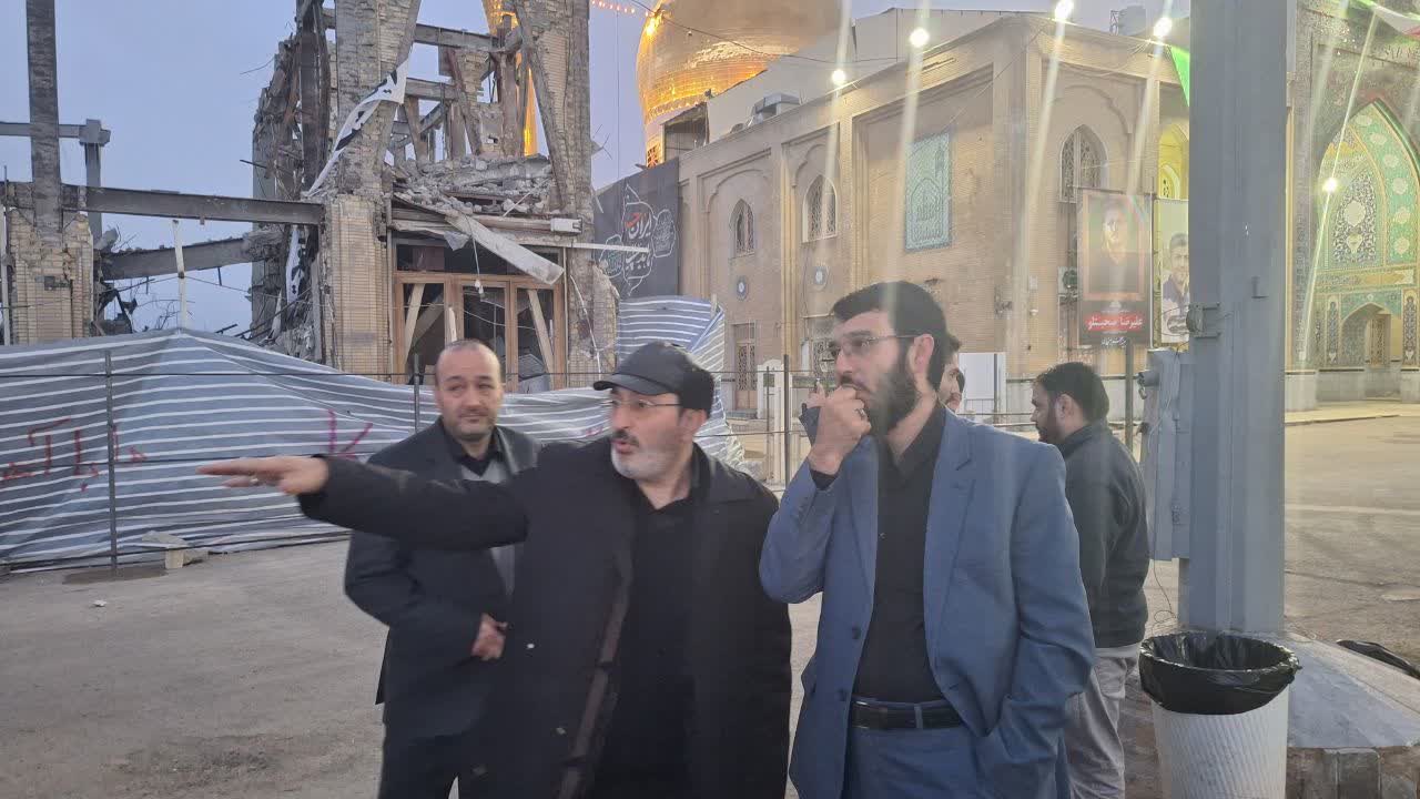 بازدید دکتر سنگسری نماینده وزیر تعاون کار و رفاه اجتماعی از محل جنایت آمریکایی صهیونیستی در حسینیه اعظم زنجان