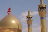 آیین تعویض پرچم گنبد حسینیه اعظم زنجان در آستانه ماه ربیع‌الاول برگزار شد.