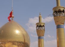 آیین تعویض پرچم گنبد حسینیه اعظم زنجان در آستانه ماه ربیع‌الاول برگزار شد.